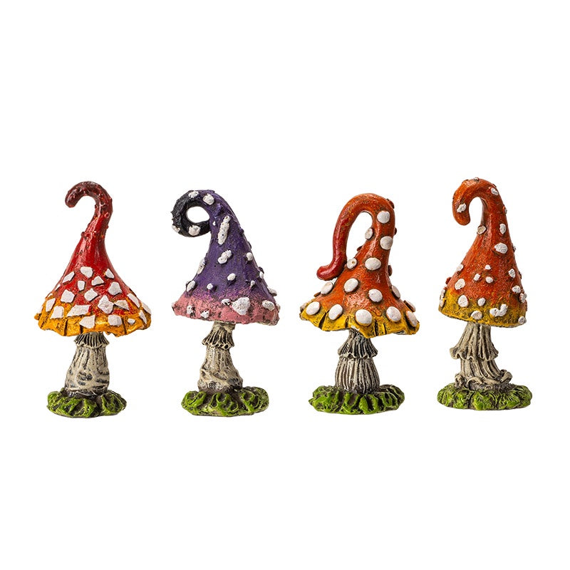 Assorted Styles Mini Mushroom Statues - 1 Per Order