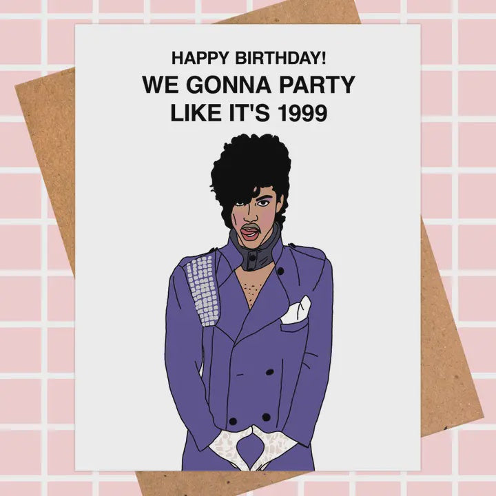 Prince Birthday Card - 1999 Retro Musical Card