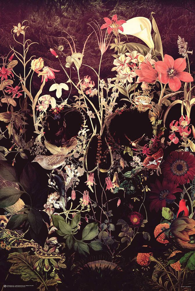 Blooming Skull Poster