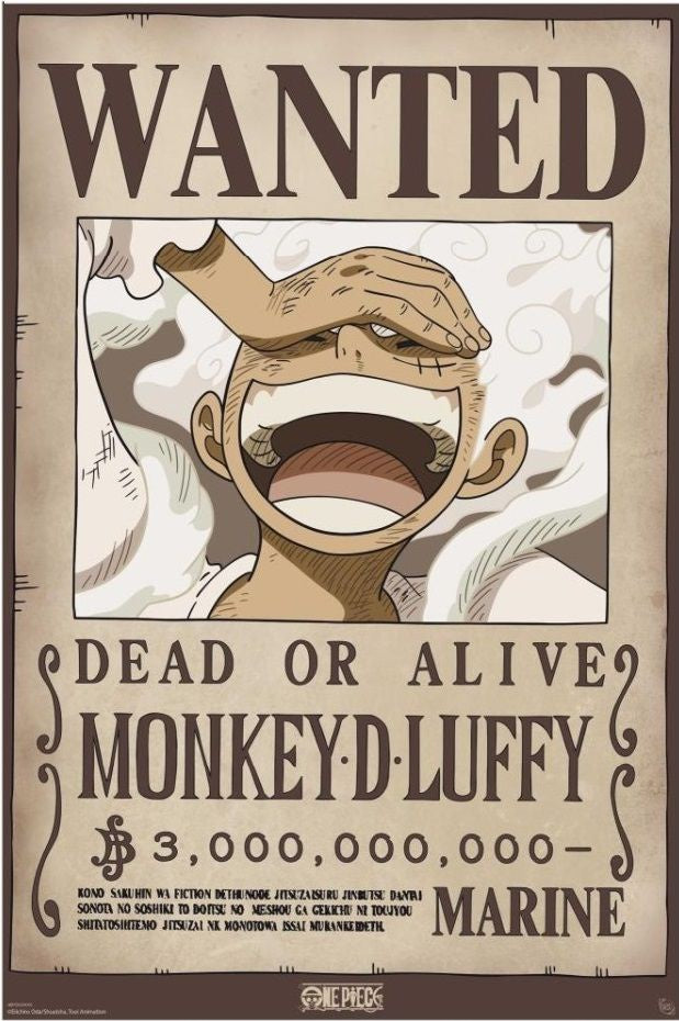 One Piece Wanted Luffy Nika Poster