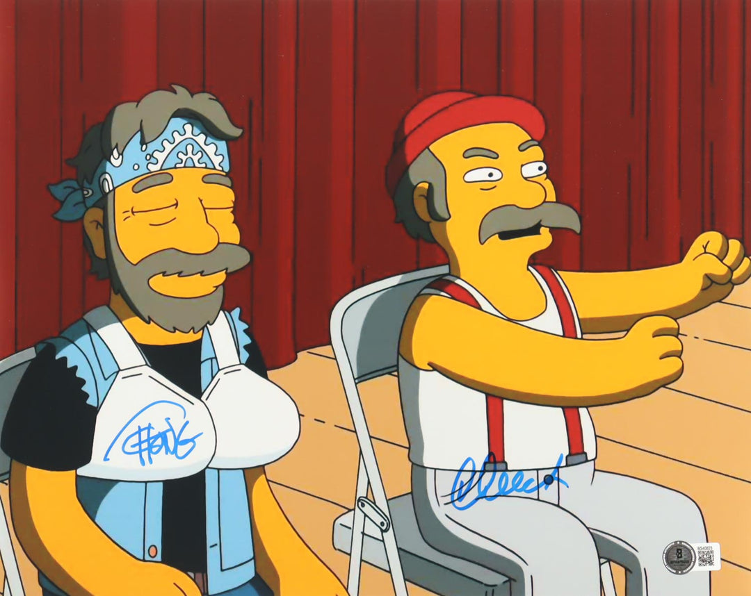 Tommy Chong & Cheech Marin Signed "The Simpsons" 11x14 Photo