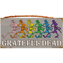 Dancing Skeletons Wooden Sign / 6" x 12"