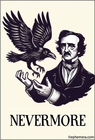 Nevermore Poe Magnet