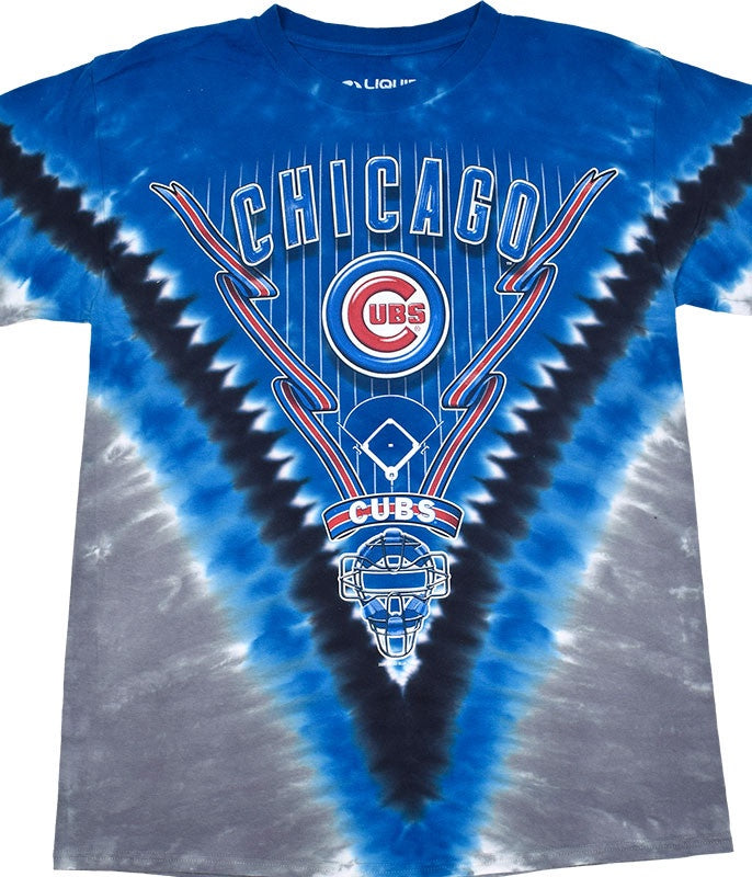 Chicago Cubs V Tie-Dye T-Shirt
