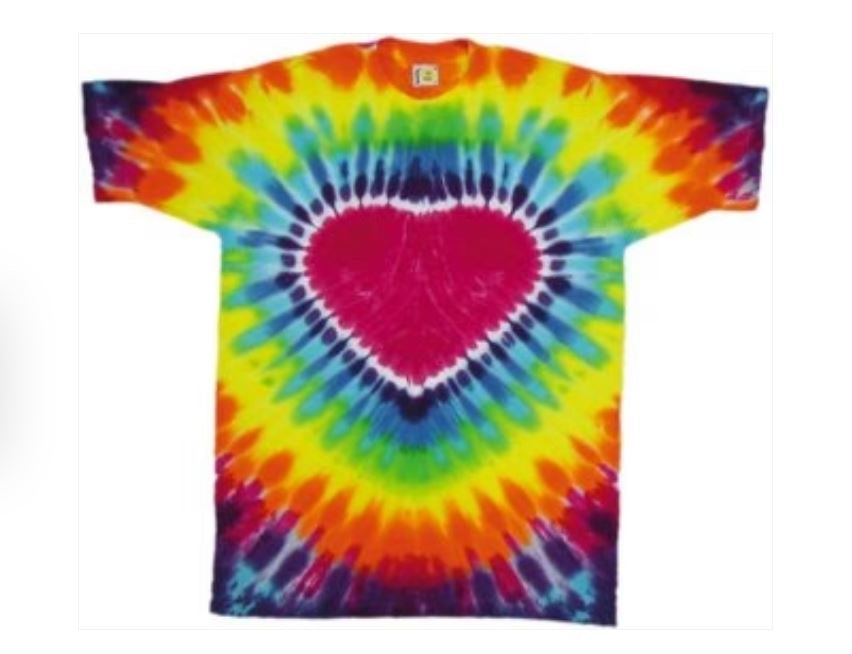 Sundog Rainbow Heart Tie Dye T-Shirt