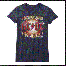 ACDC - RWB Ladies Navy T-Shirt