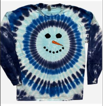 Sundog - Snowman Face Tie Dye L-Sleeve Shirt