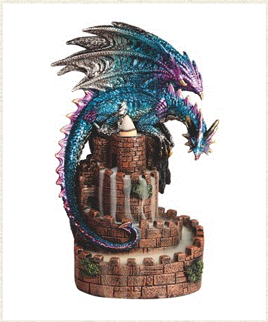 GSC - Blue Dragon on Castle Backflow Statue 71997