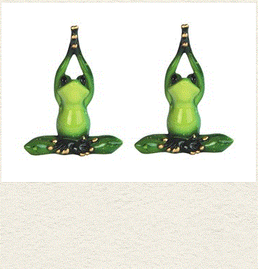 GSC - Frog Yellow Flower Yoga Pose Statue 61157