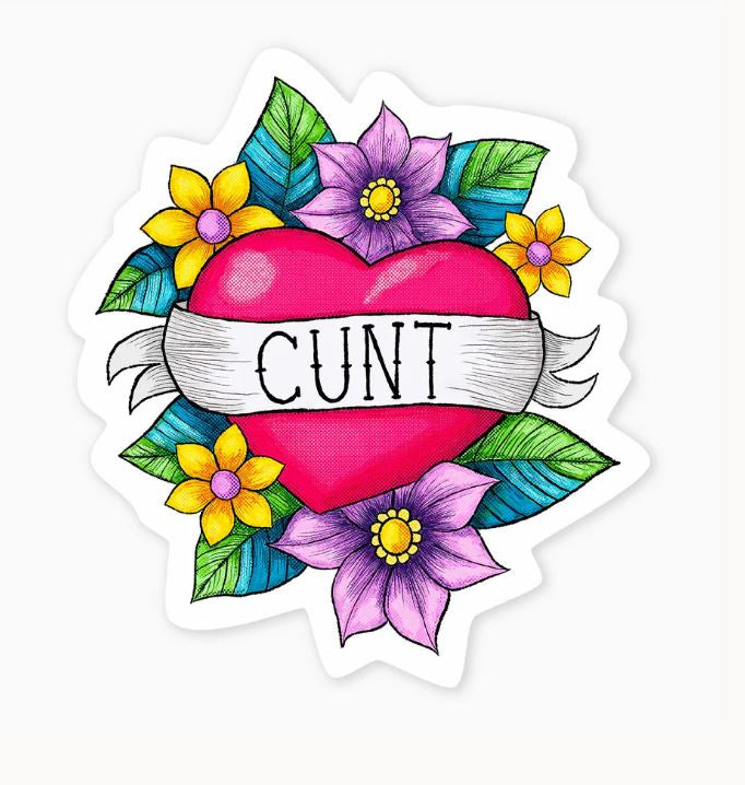 Cunt Tattoo Art Sticker