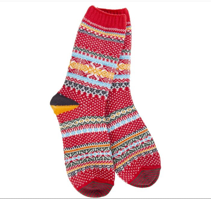 Holiday Seasonal Crew - Red Multi