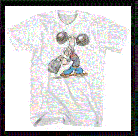 American - Popeye Sketch White T-Shirt