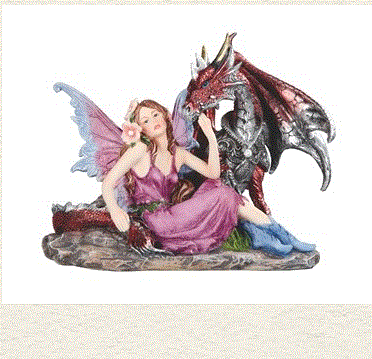 GSC - Pink Fairy & Red Dragon Statue 92151