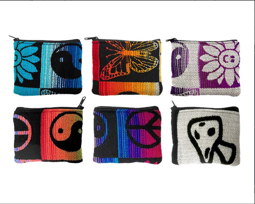 Hippie Style Ecuadorian Padded Coin Purse Pouch