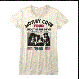 Motley Crue - Motley Crue 1983 Tour Ladies White T-Shirt