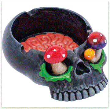 Skull Brain & Mushroom Eyes Ashtray