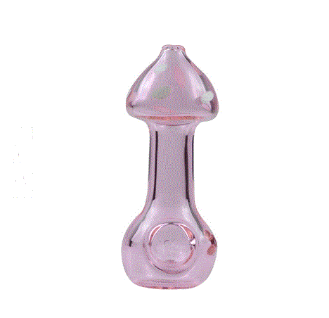 Pink Mushmallow 4" Glass Spoon