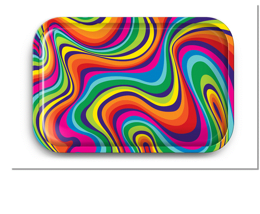 Rainbow Swirl Rolling Tray