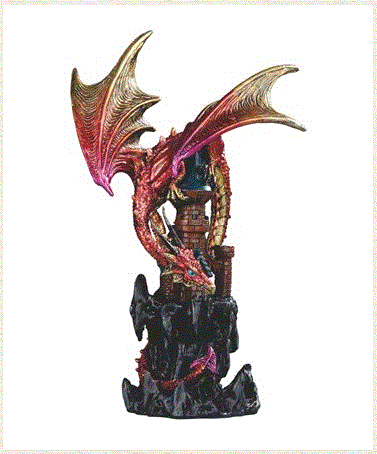 GSC - Red Dragon on Castle Statue 72031