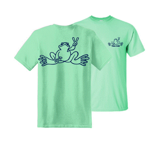 Peace Frogs - Adult Navy Outline Frog T-Shirt