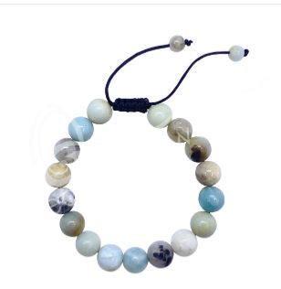 Mixed Amazonite Adjustable Beaded Bracelet