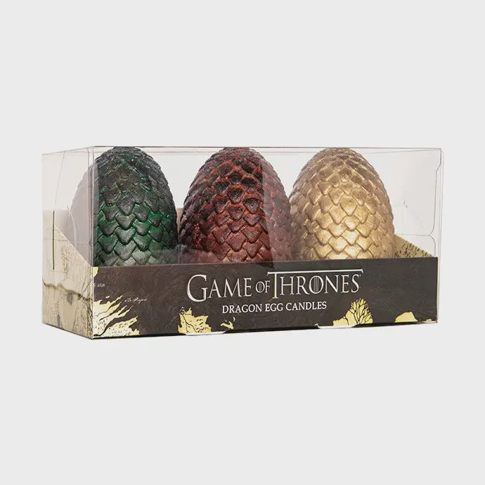 Game of Thrones - Sculpted Dragon Egg Candles (Set of 3)