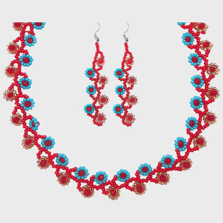 Handmade Flower Vine Beaded Jewelry