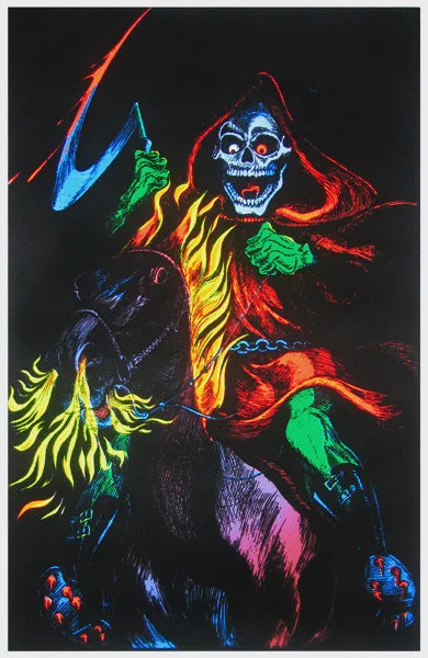 Death Rider Flocked Blacklight Poster BL1A10