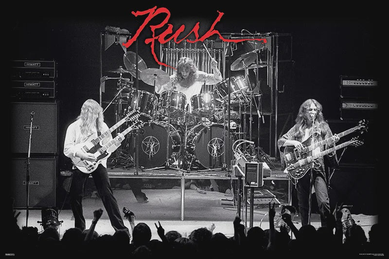 Rush Live Black & White Poster