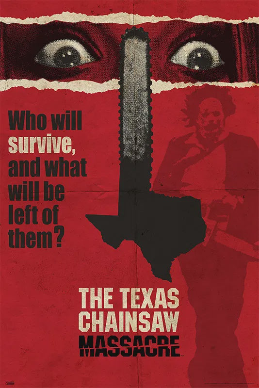 Texas Chainsaw Massacre Newsprint Poster