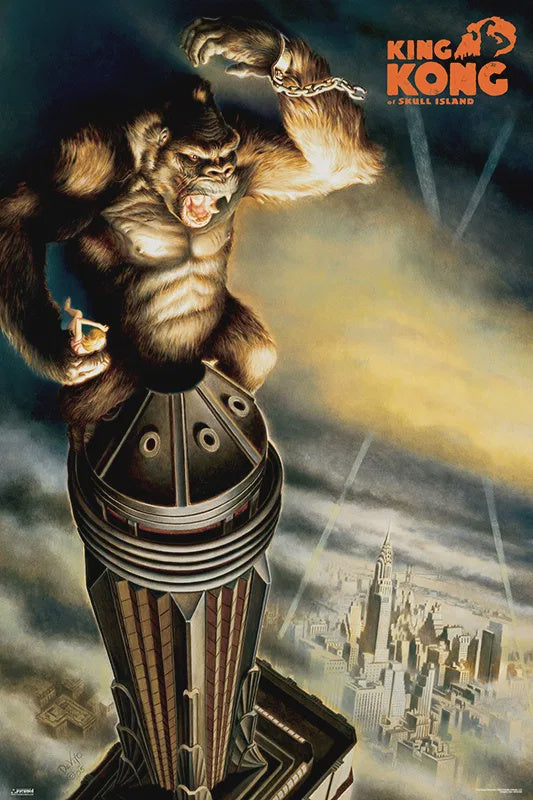 King Kong On Top of Skyscraper Poster