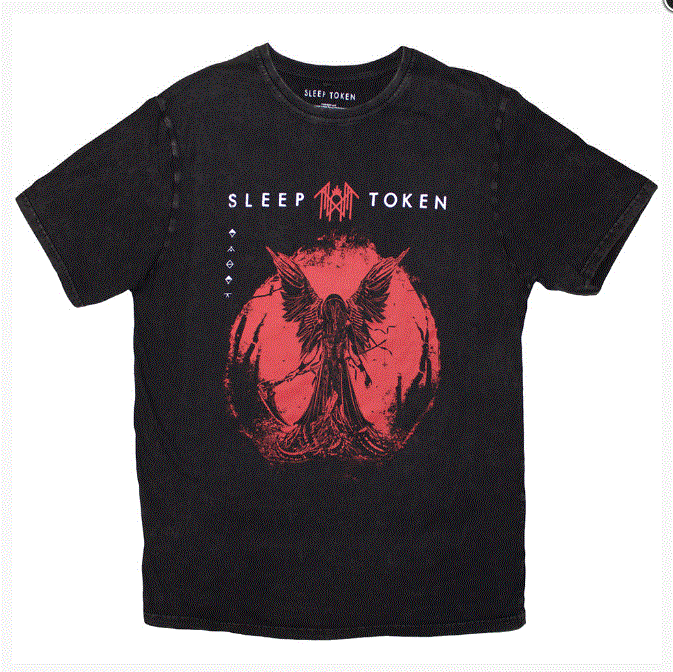 Sleep Token Unisex Stone Wash T-Shirt - Take Me Back To Eden (Black)