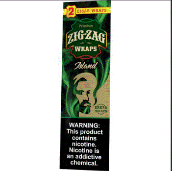 Zig Zag Tobacco Wraps 2pk - Island