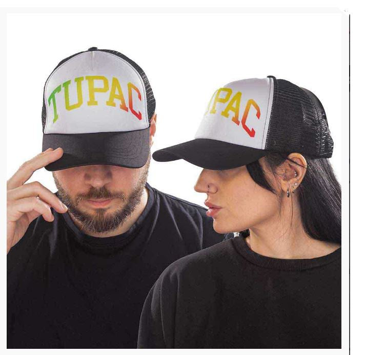 Tupac Unisex Mesh Back Cap - Gradient Logo (Black & White)
