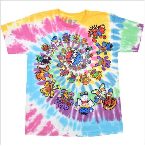 Grateful Dead Bears Through The Ages Tie-Dye T-Shirt