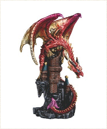 GSC - Red Dragon on Castle Statue 72033