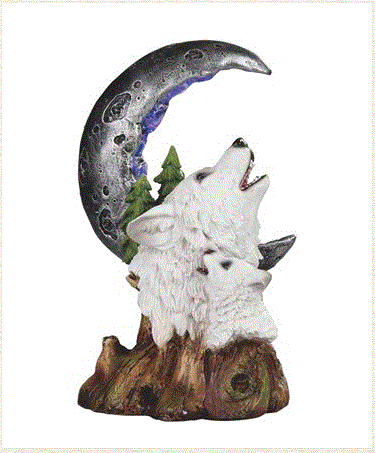 GSC - Howling Wolves on Moon Statue 54727