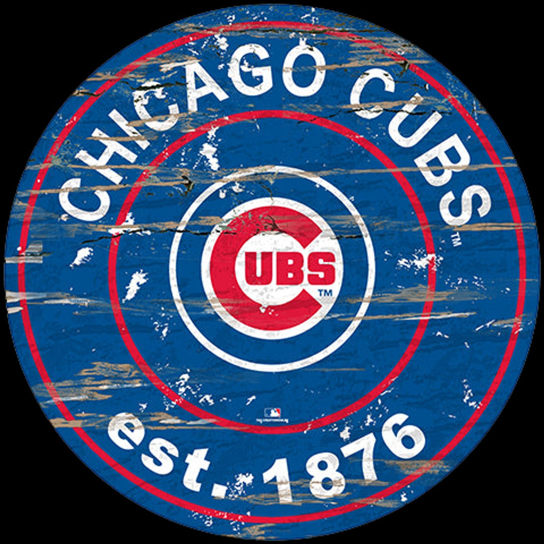 24" MDF Chicago Cubs MLB Wood Sign