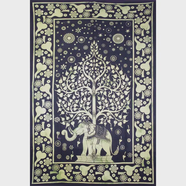 Elephant Tree of Life Wall Hanging