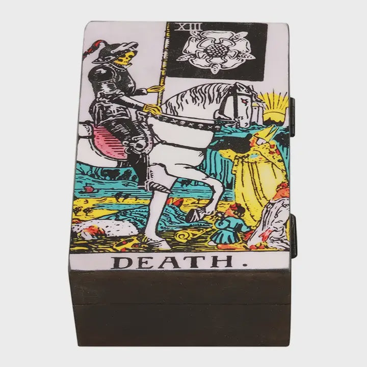 Wooden Tarot Card Box - Death