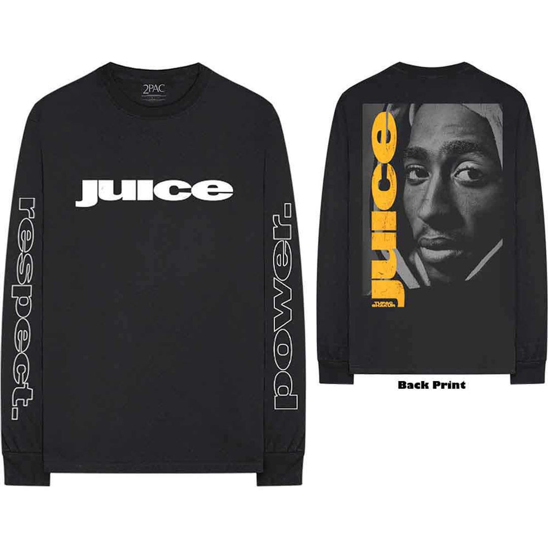 Tupac Unisex Long Sleeve T-Shirt - Respect (Black)