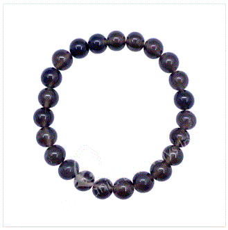 Oceanic - Smoky Obsidian Gemstone Beaded Bracelet