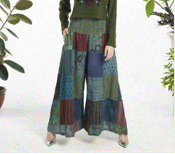 KT - Wide Leg Pants w/Broad Elastic Waist Band