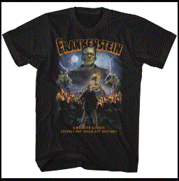 American - Frankenstein's Monster Black T-Shirt