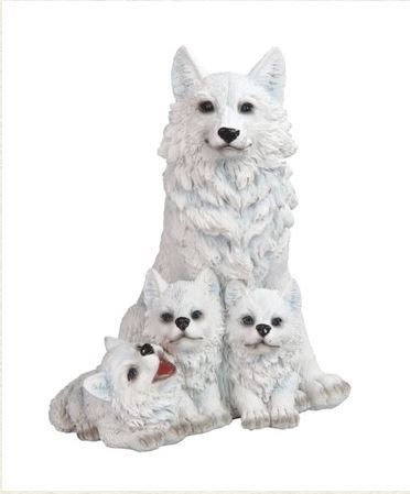 Wolf Family Sitting Statue 54819