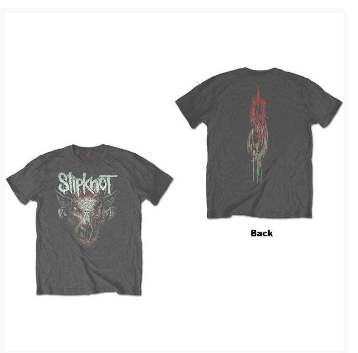 Slipknot Kids T-Shirt - Infected Goat (Charcoal Grey)
