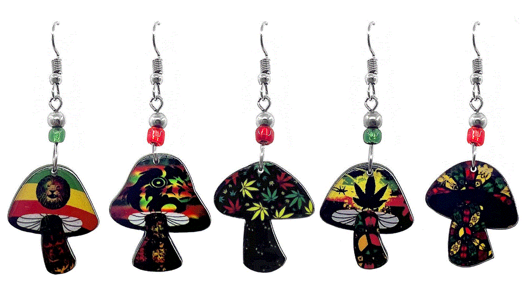 Acrylic Rasta Earrings