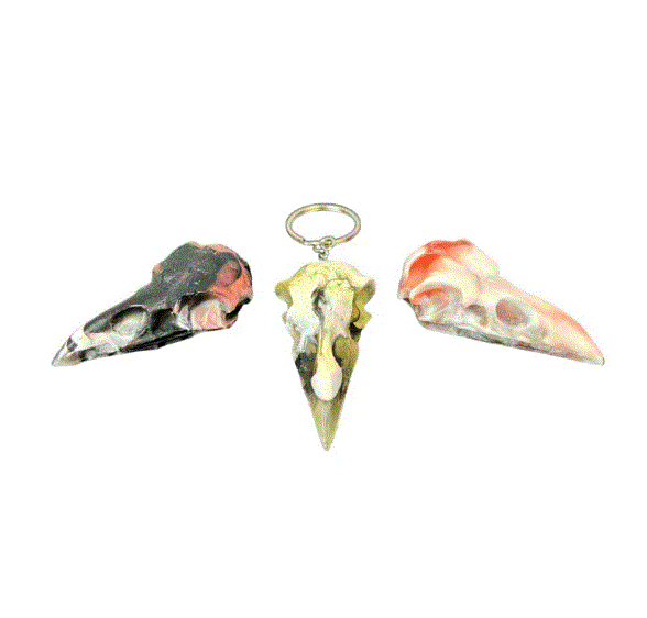 Resin Crow Keychain - Assorted Colors