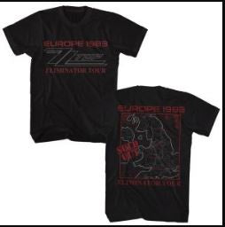 ZZ Top Europe 1983 Black T-Shirt