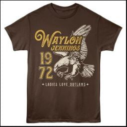 Waylon Jennings 1972 Eagle Dark Choco T-Shirt